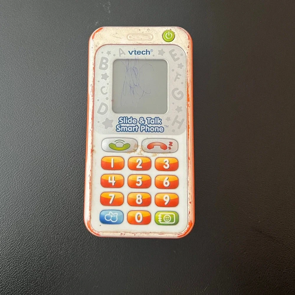 VTech Slide & Talk Smart Phone Orange White Learning Toy A-Z Keyboard 1204
